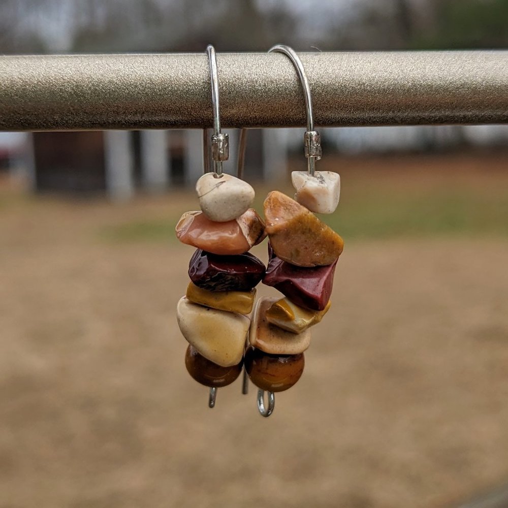 Mookaite (Australian Jasper) Earrings - Picture 2 of 6